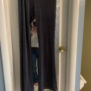 Velvet green flare pants